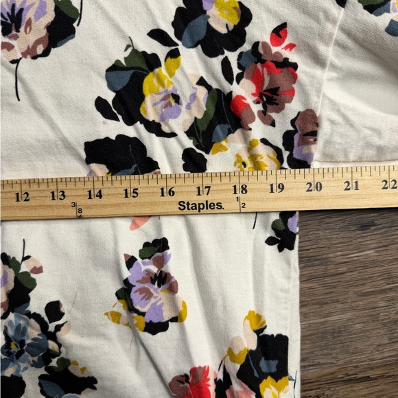 Ann Taylor Floral Blouse - Black, Yellow, Red, Blue - Picture 3 of 6